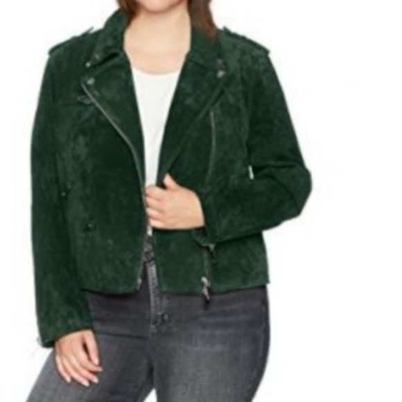 Rebel Wilson Green Suede Jacket...worn twice - Picture 2 of 3